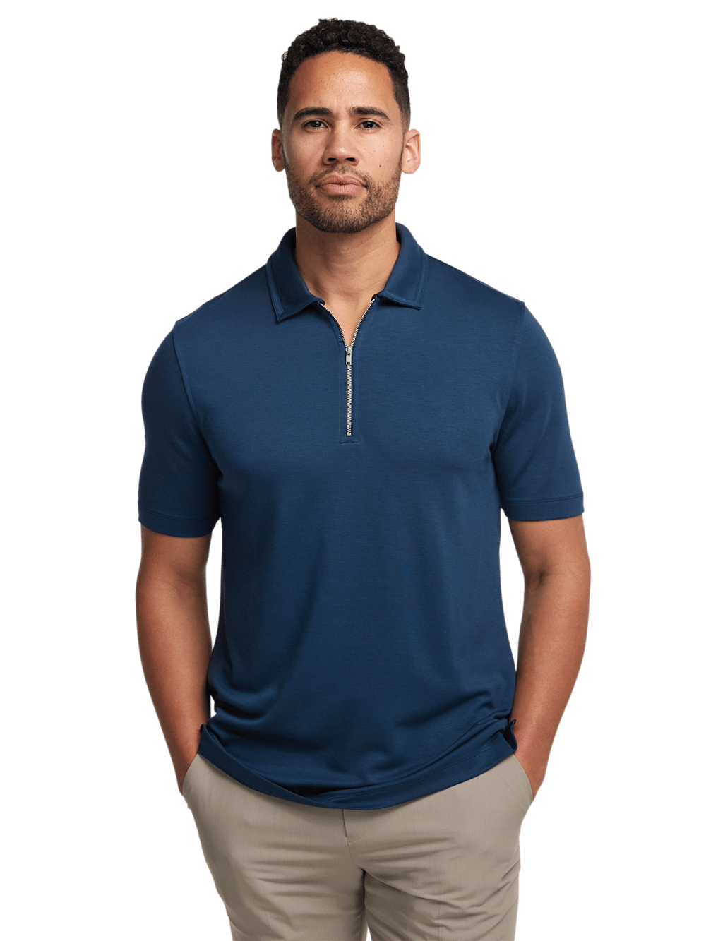 Alternate Image of Lyocell Blend Quarter Zip Polo-1