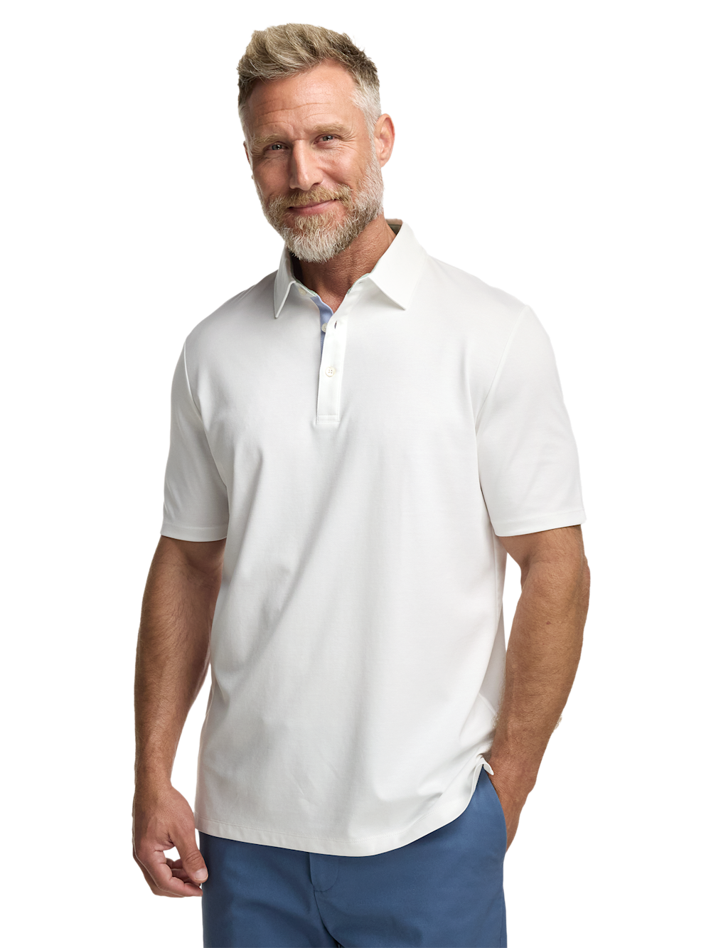 Alternate Image of Cotton Blend Three Button Polo-1