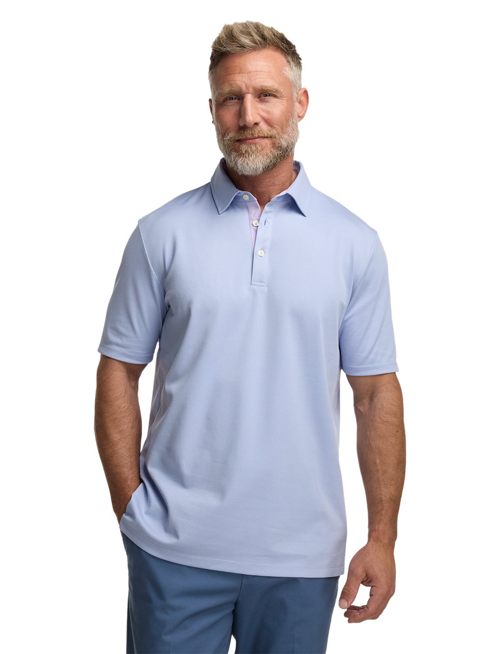 Alternate Image of Cotton Blend Three Button Polo-1