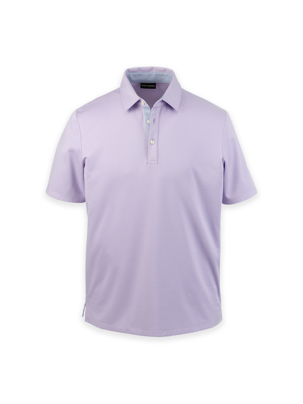 Product Image of Cotton Blend Three Button Polo-Lavender