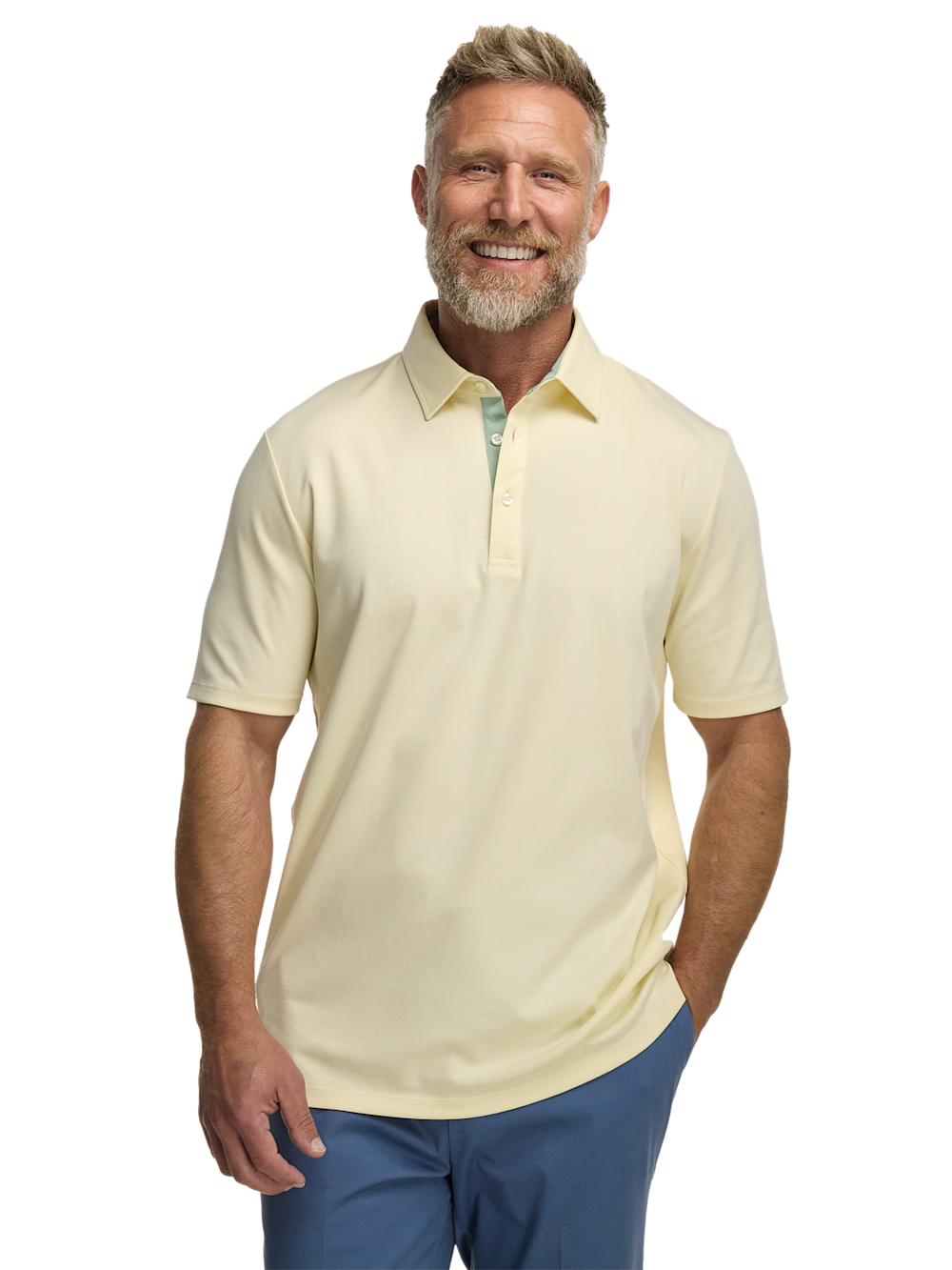 Alternate Image of Cotton Blend Three Button Polo-1