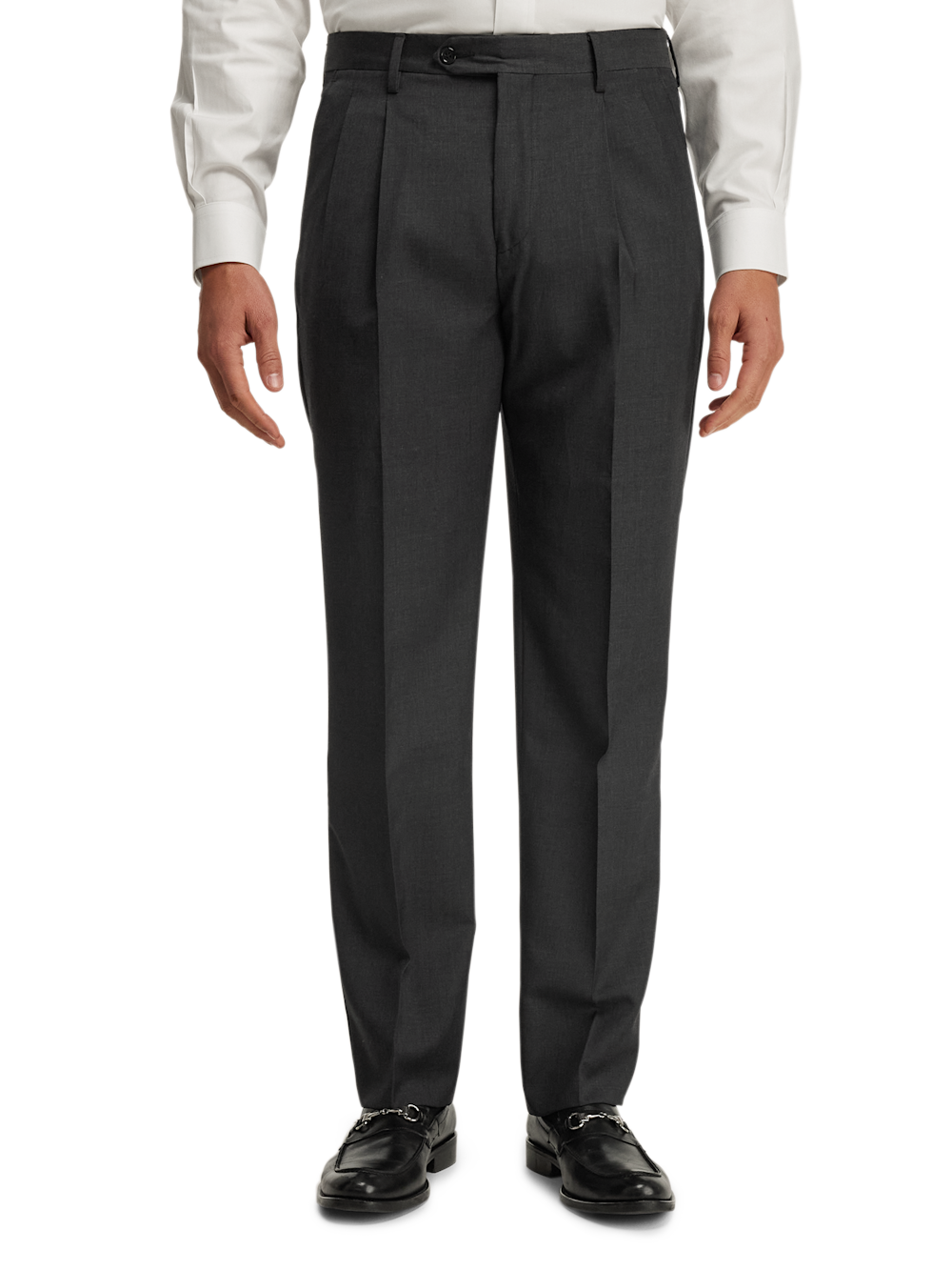 Alternate Image of Wool Gabardine Pants-2#model_pleated front