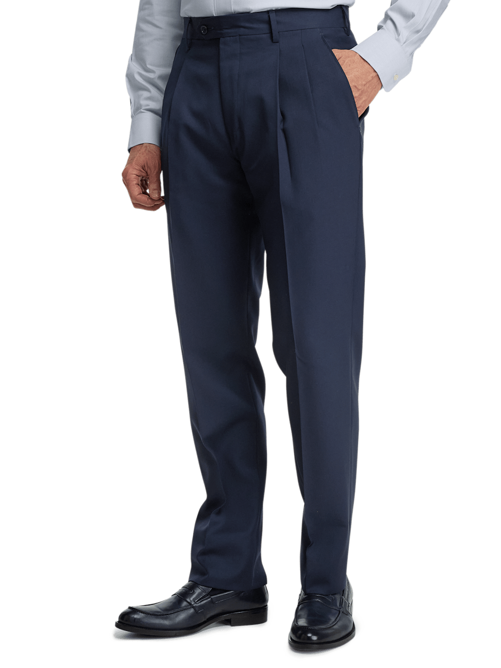 Alternate Image of Wool Gabardine Pants-3#model_pleated front