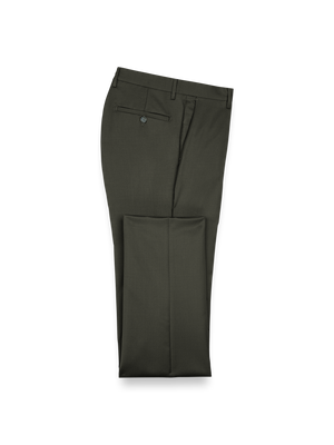 Wool Gabardine Pants - Olive