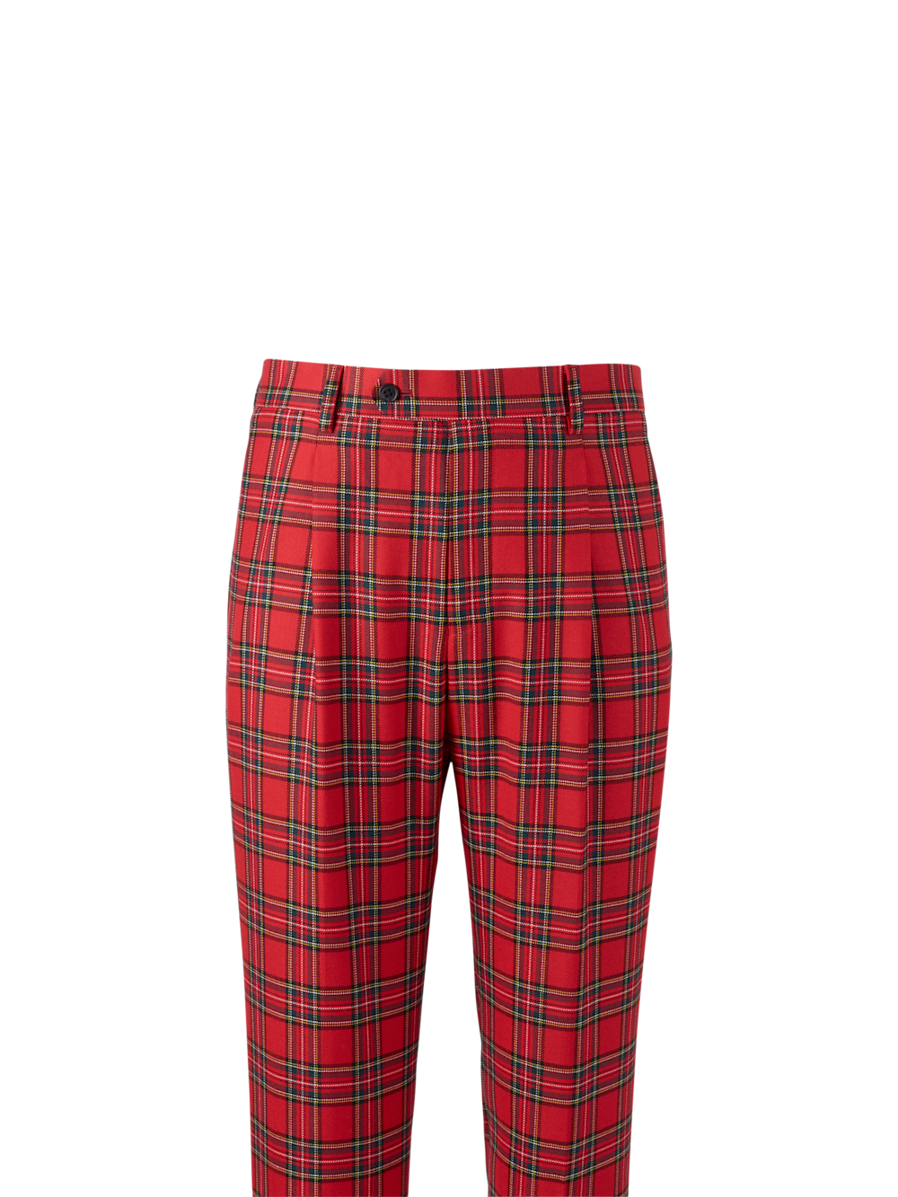 Alternate Image of Wool Blend Tartan Single Pleated Pant-1