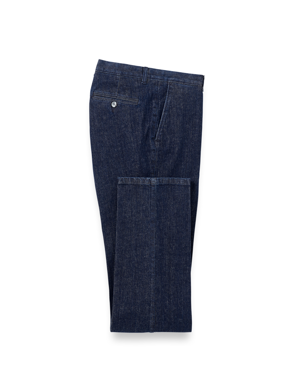 Product Image of Denim Pants-Dark Blue#model_flat front