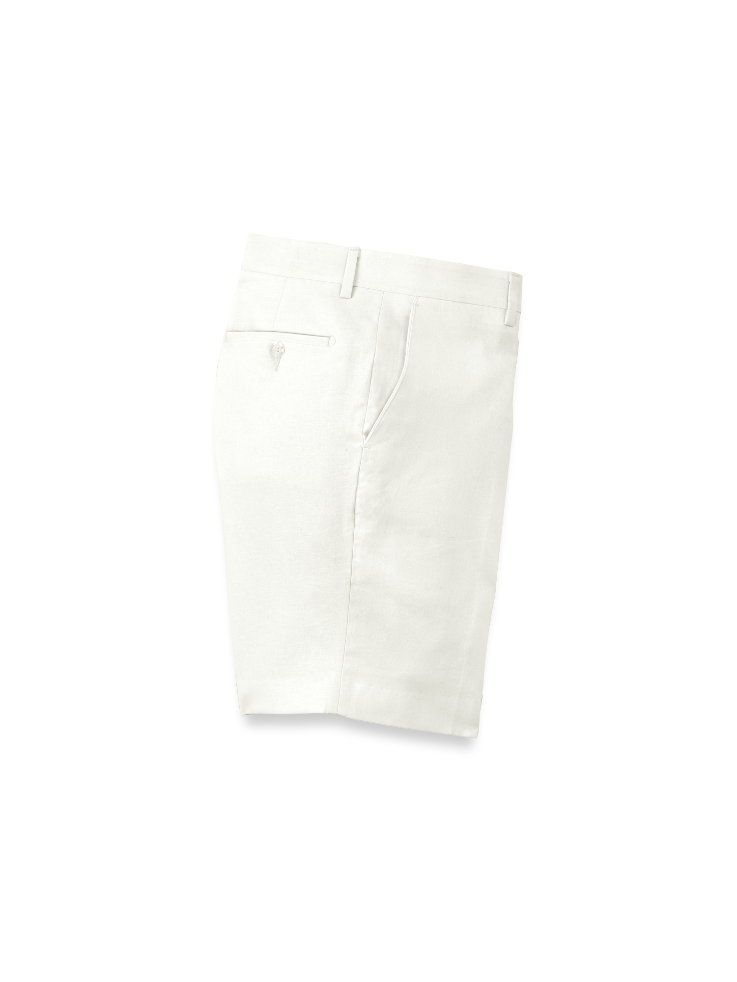 Product Image of Linen / Cotton Shorts-Ivory#model_flat front