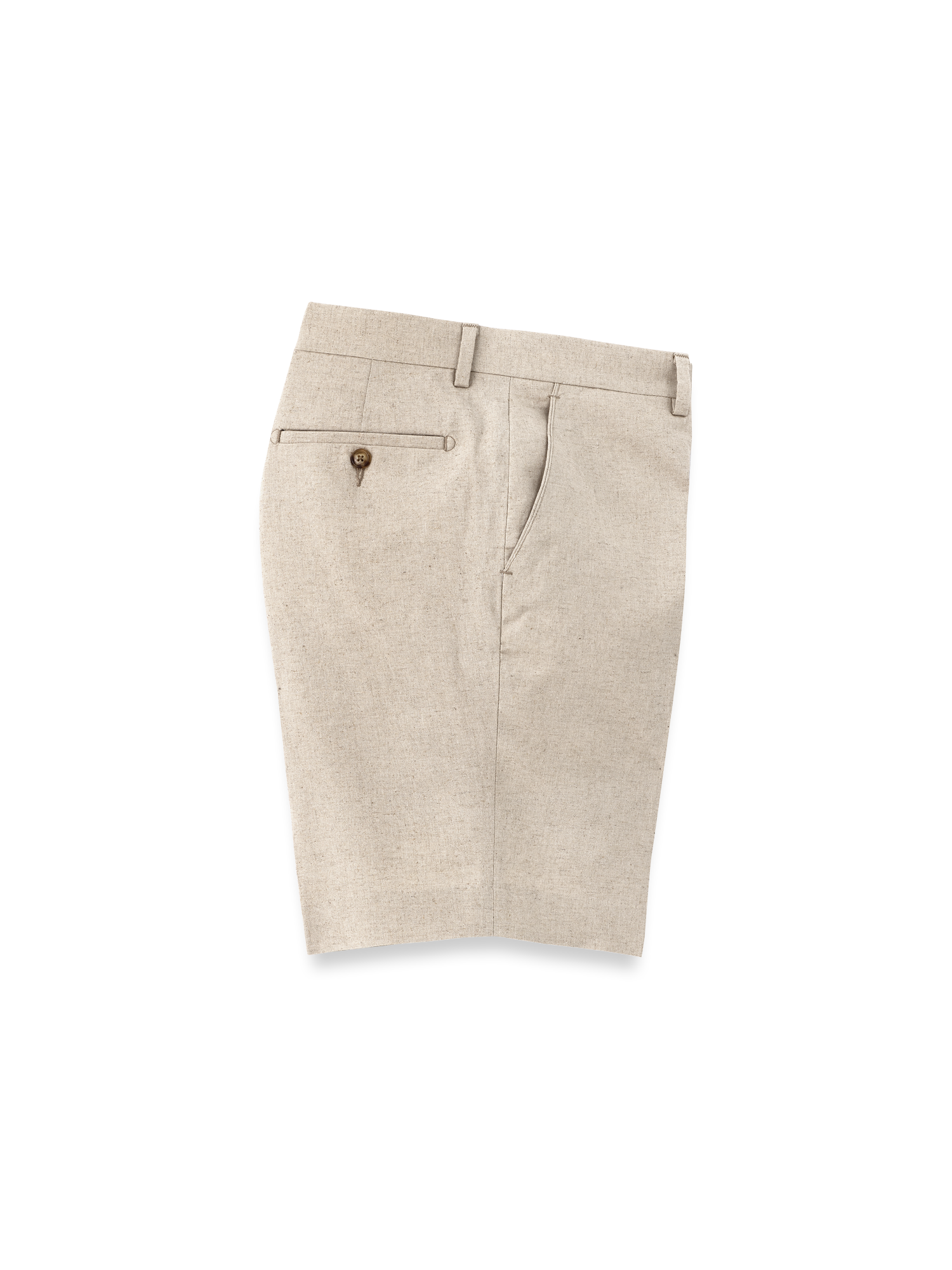 Product Image of Linen / Cotton Shorts-Natural#model_flat front