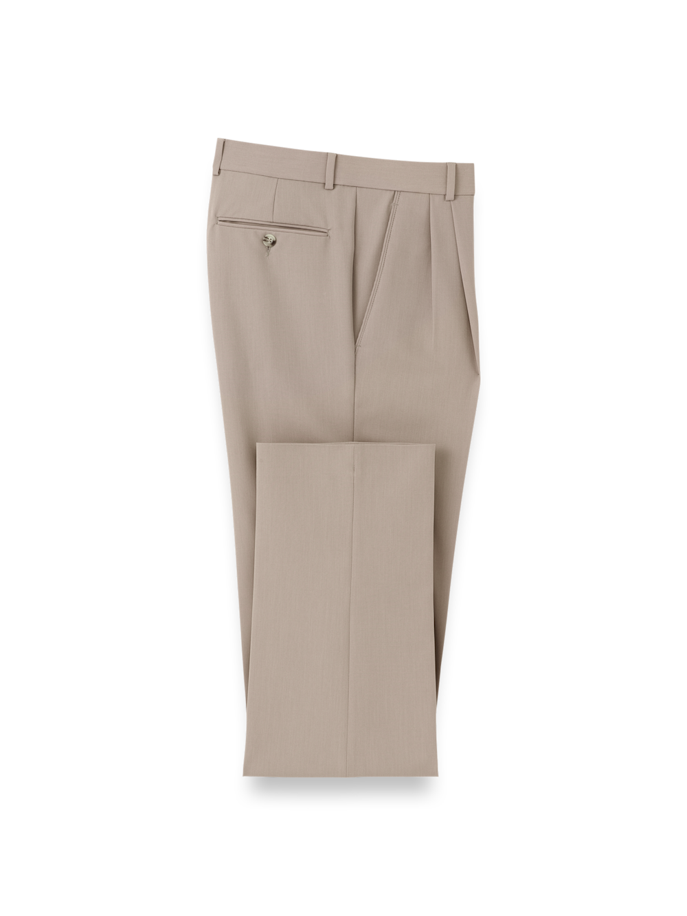 Product Image of Comfort Stretch Travel Pants-Stone#model_pleated front