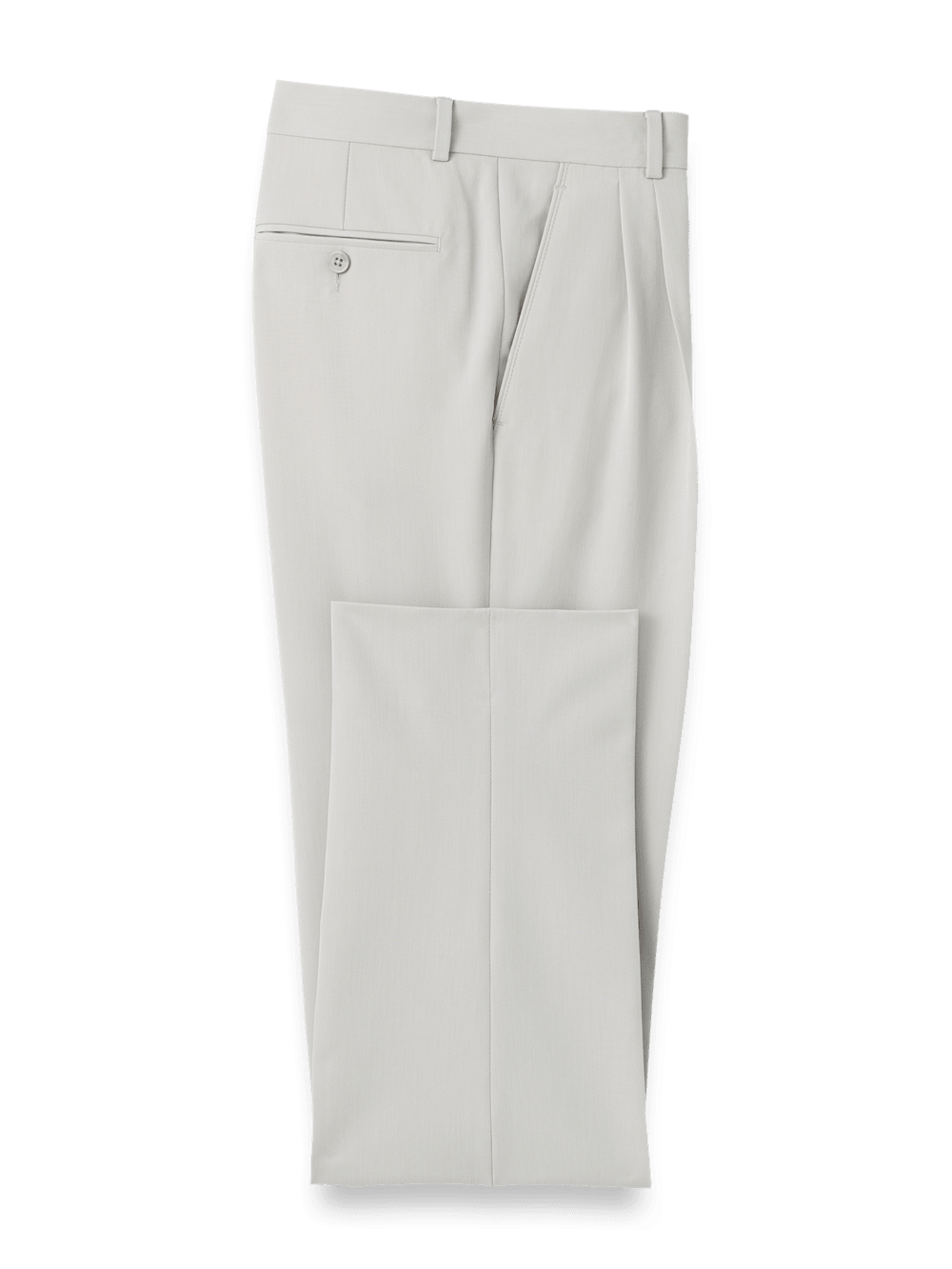 Product Image of Comfort Stretch Travel Pants-Light Grey#model_pleated front