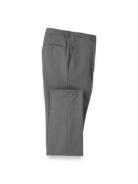 Wool Single Pleat Pants - Grey