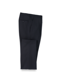 Wool Single Pleat Pants - Navy