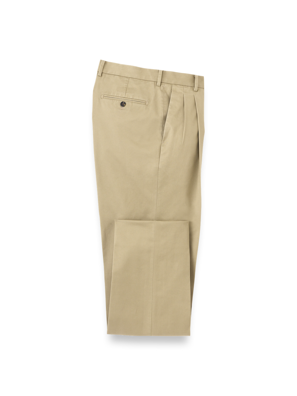 Product Image of Non-iron Cotton Stretch Twill Pant-Dark Khaki#model_pleated front