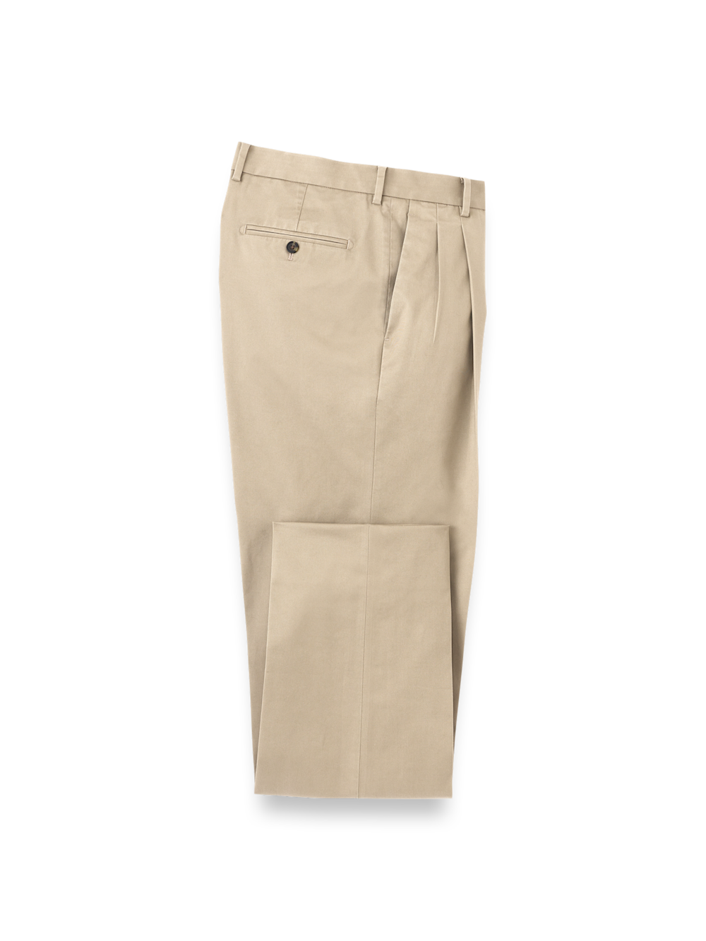 Product Image of Non-iron Cotton Stretch Twill Pant-Tan#model_pleated front