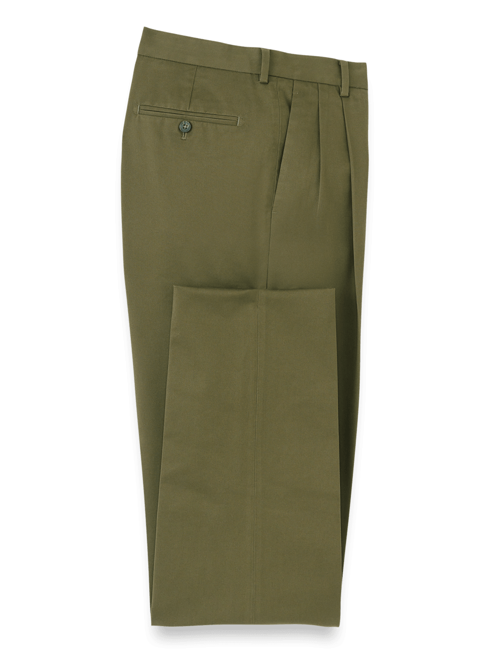 Product Image of Non-iron Cotton Stretch Twill Pant-1#model_pleated front
