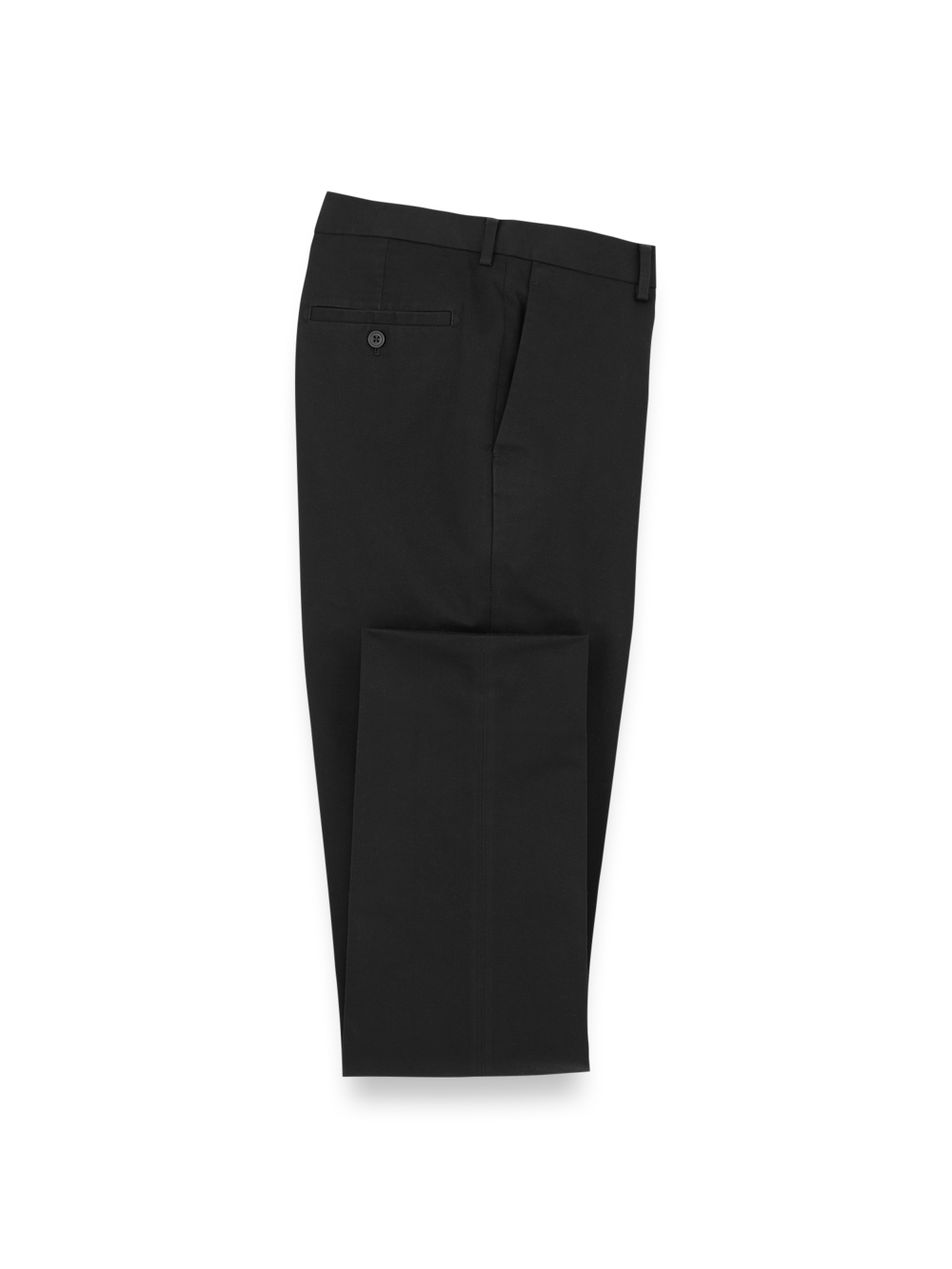 Product Image of Non-iron Cotton Stretch Twill Pant-Black#model_flat front