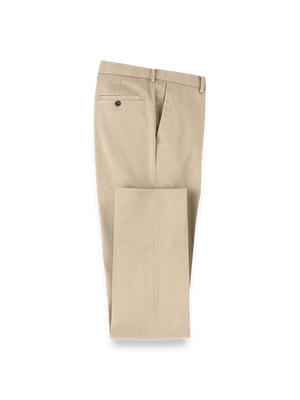 Non-Iron Cotton Stretch Twill Pant - Tan