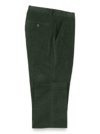 Cotton Stretch Corduroy Pants - Forest Green