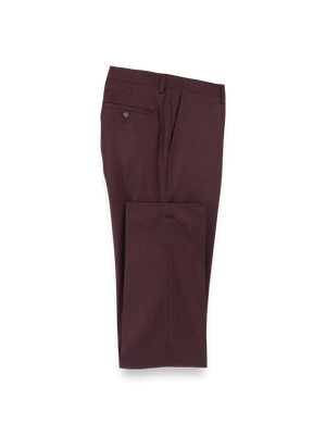 Wool Flannel Pants - Burgundy