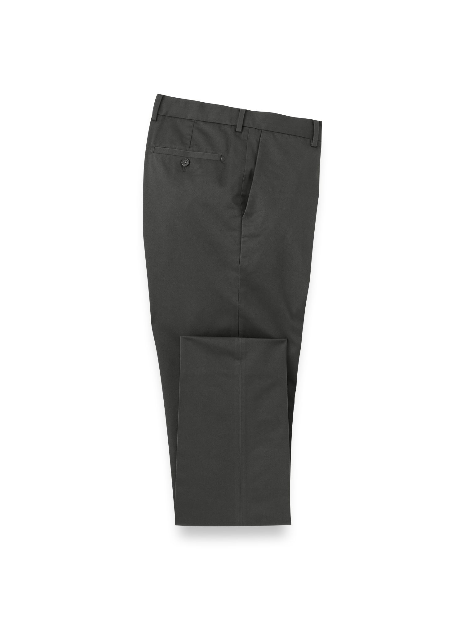 Product Image of Non-iron Cotton Stretch Twill Pant-Charcoal#model_flat front