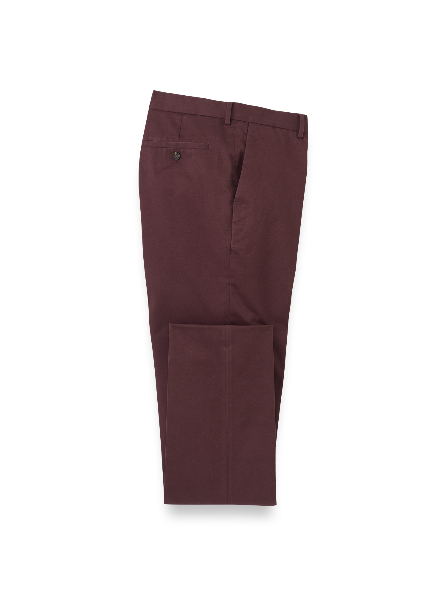 Product Image of Non-iron Cotton Stretch Twill Pant-Wine#model_flat front
