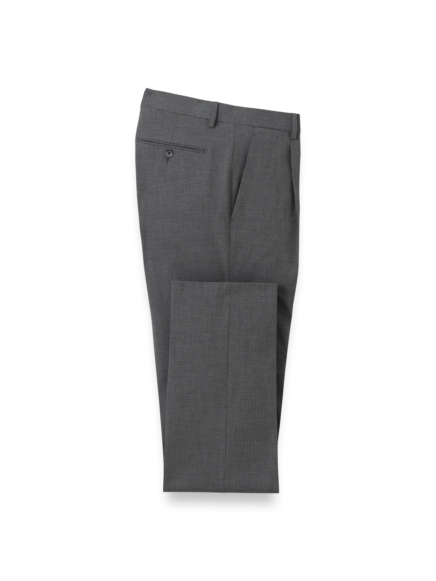 Product Image of Microfiber Check Single Pleat Pants-Black/Grey