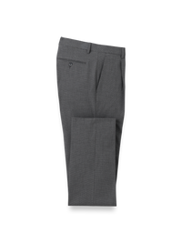 Microfiber Check Single Pleat Pants - Black/grey