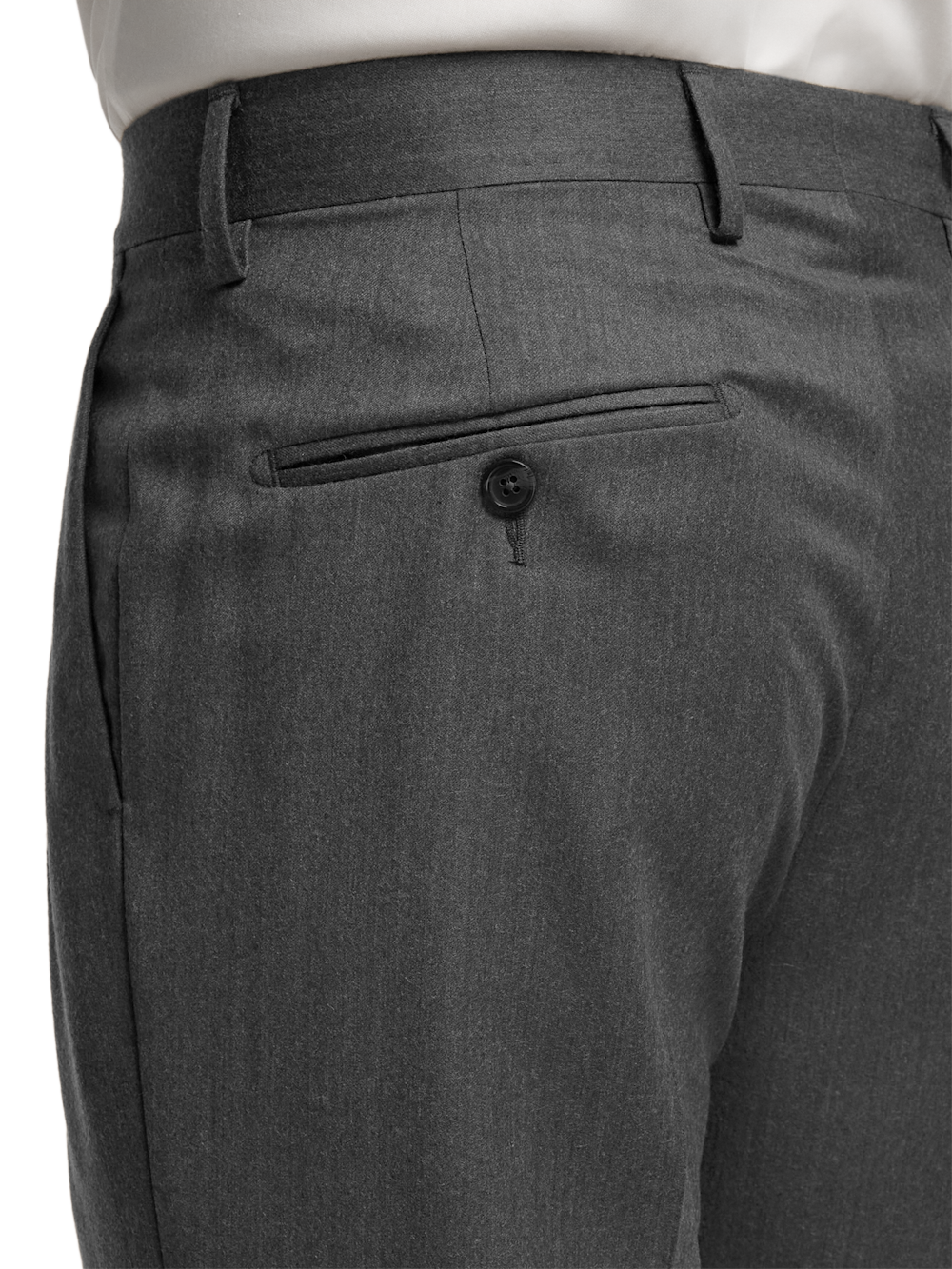 Alternate Image of Wool Flannel Solid Pants-5#model_pleated front