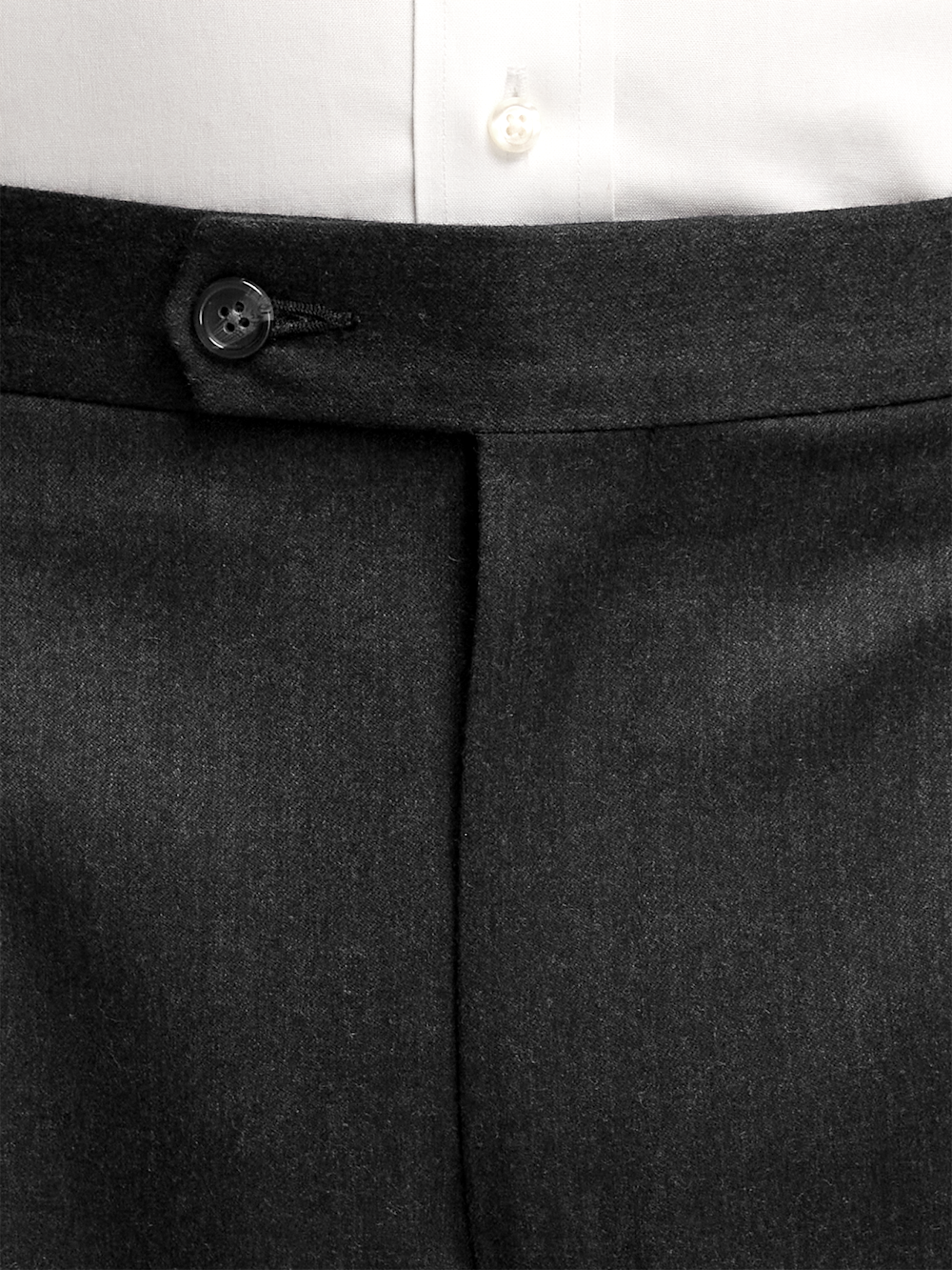 Alternate Image of Wool Flannel Solid Pants-4#model_pleated front