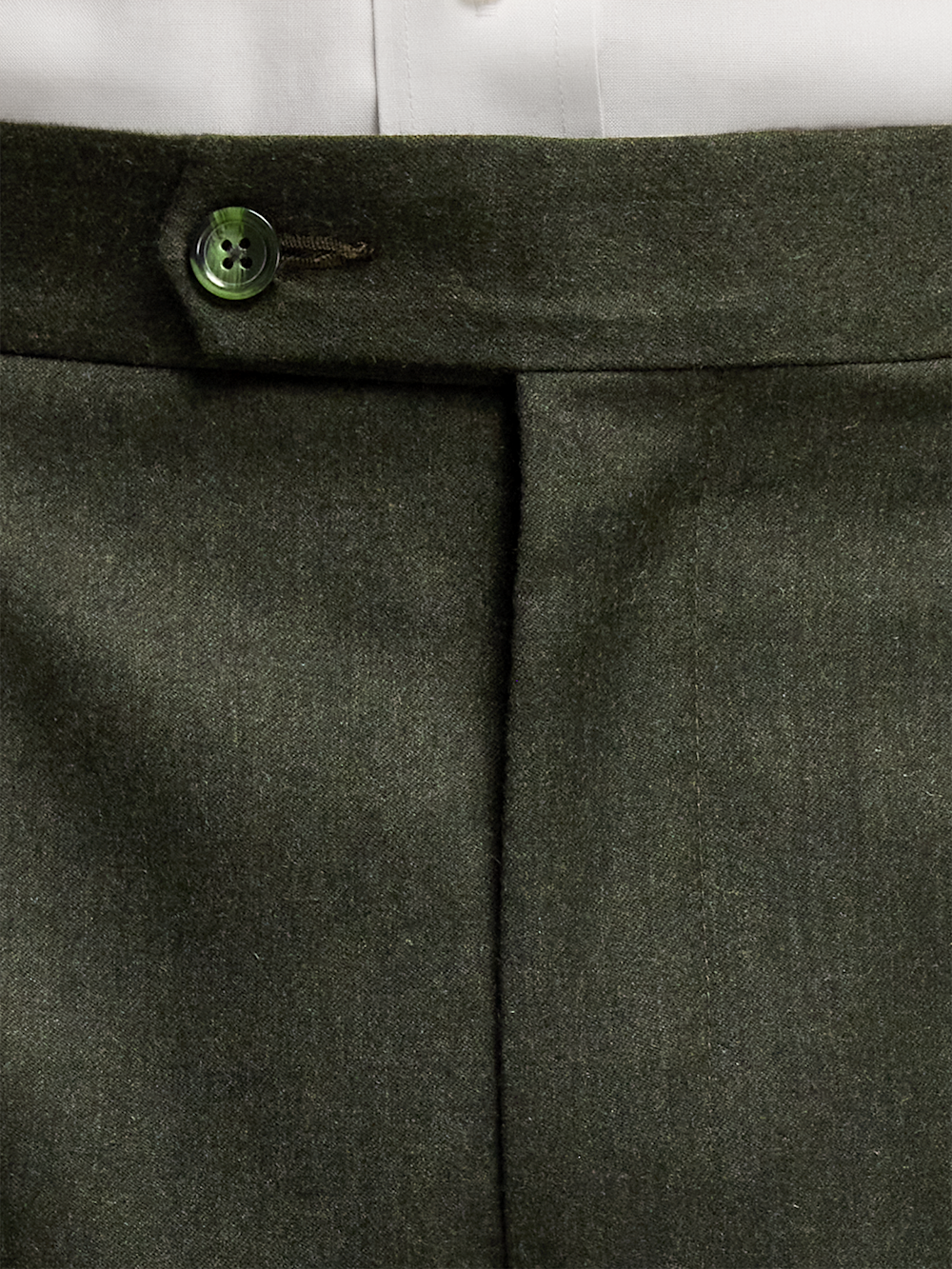 Alternate Image of Wool Flannel Solid Pants-4#model_pleated front