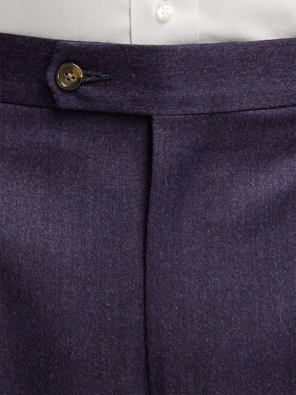 Alternate Image of Wool Flannel Solid Pants-4#model_pleated front