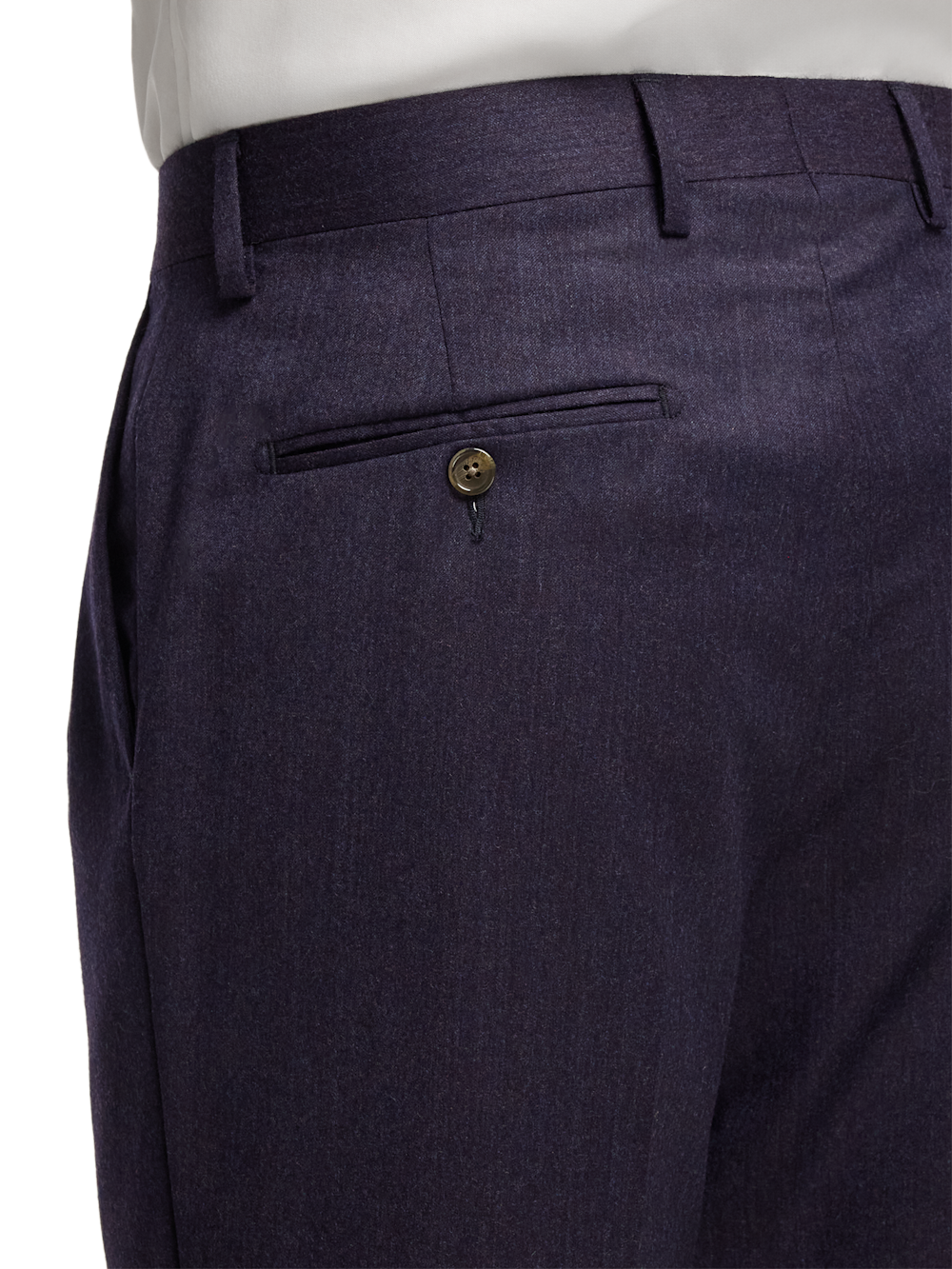 Alternate Image of Wool Flannel Solid Pants-5#model_pleated front