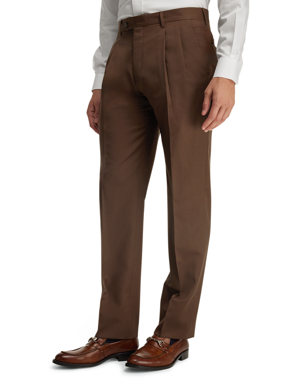 Alternate Image of Wool Gabardine Pants-3#model_pleated front