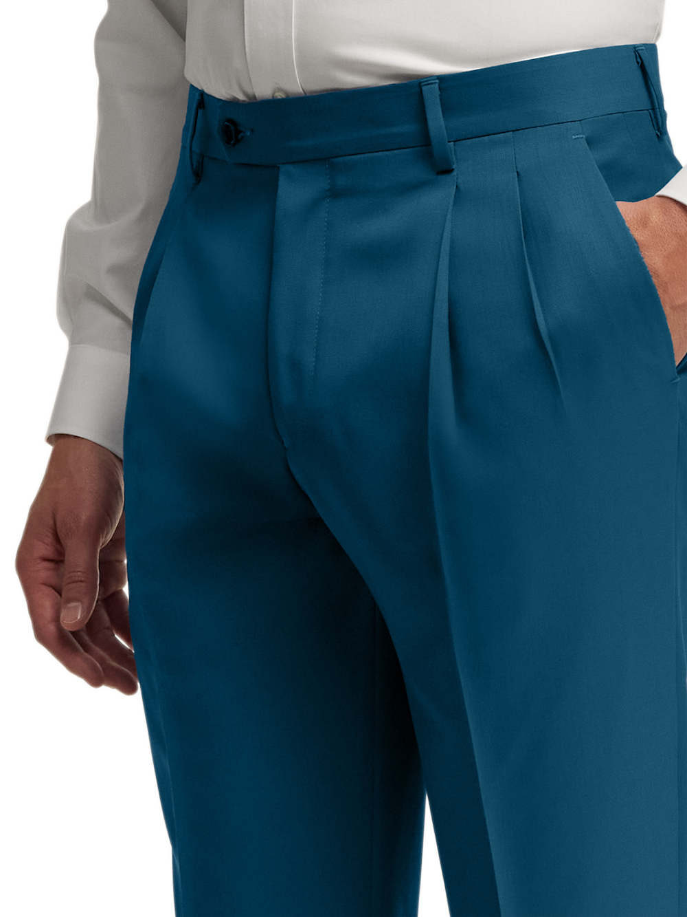Alternate Image of Wool Gabardine Pants-4#model_pleated front