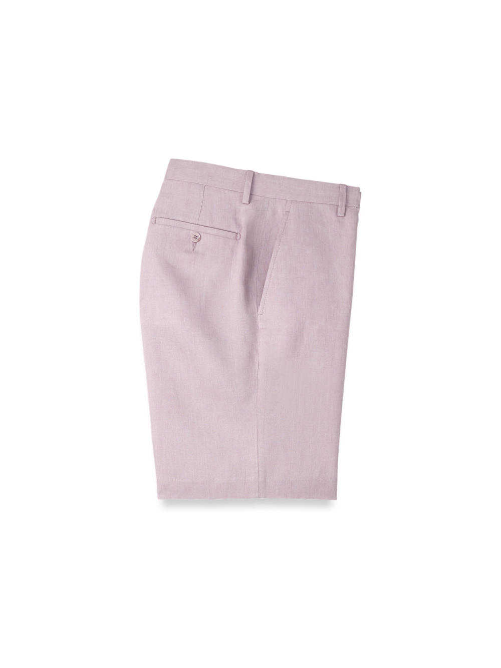 Product Image of Linen Chambray Twill Flat Front Shorts-Light Purple