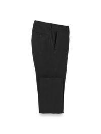 Linen Chambray Twill Pants - Black