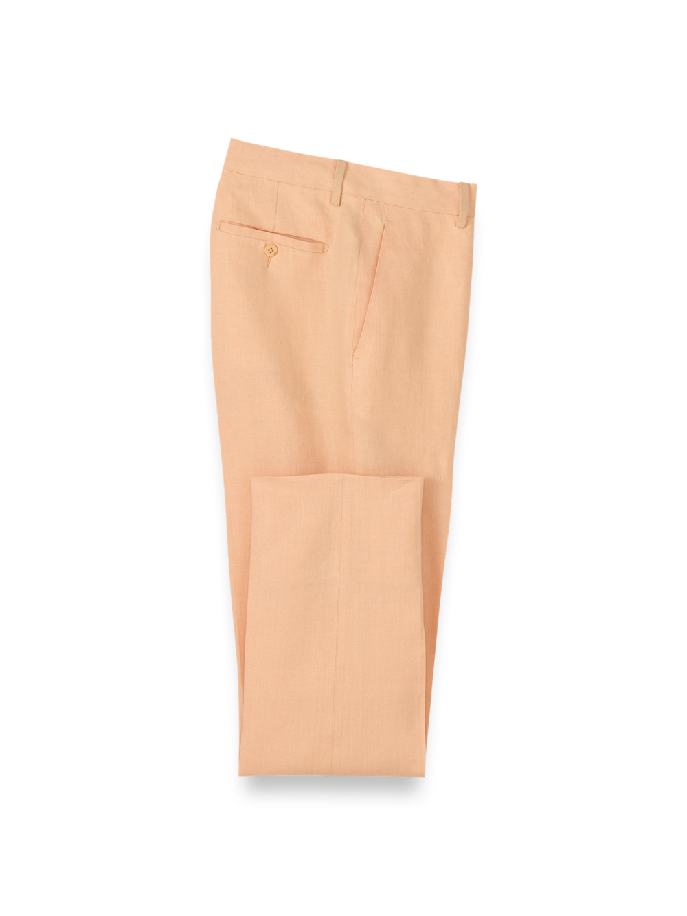 Product Image of Linen Chambray Twill Pants-Apricot#model_flat front