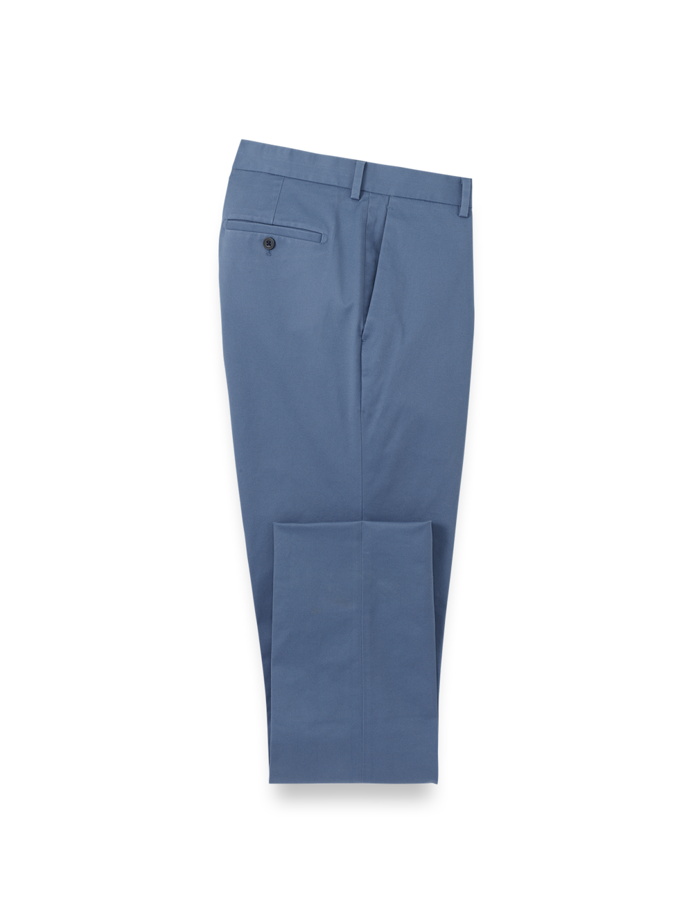 Product Image of Non-iron Cotton Stretch Twill Pants-Blue#model_flat front