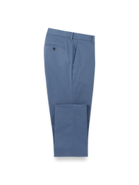 Non-Iron Cotton Stretch Twill Pants - Blue