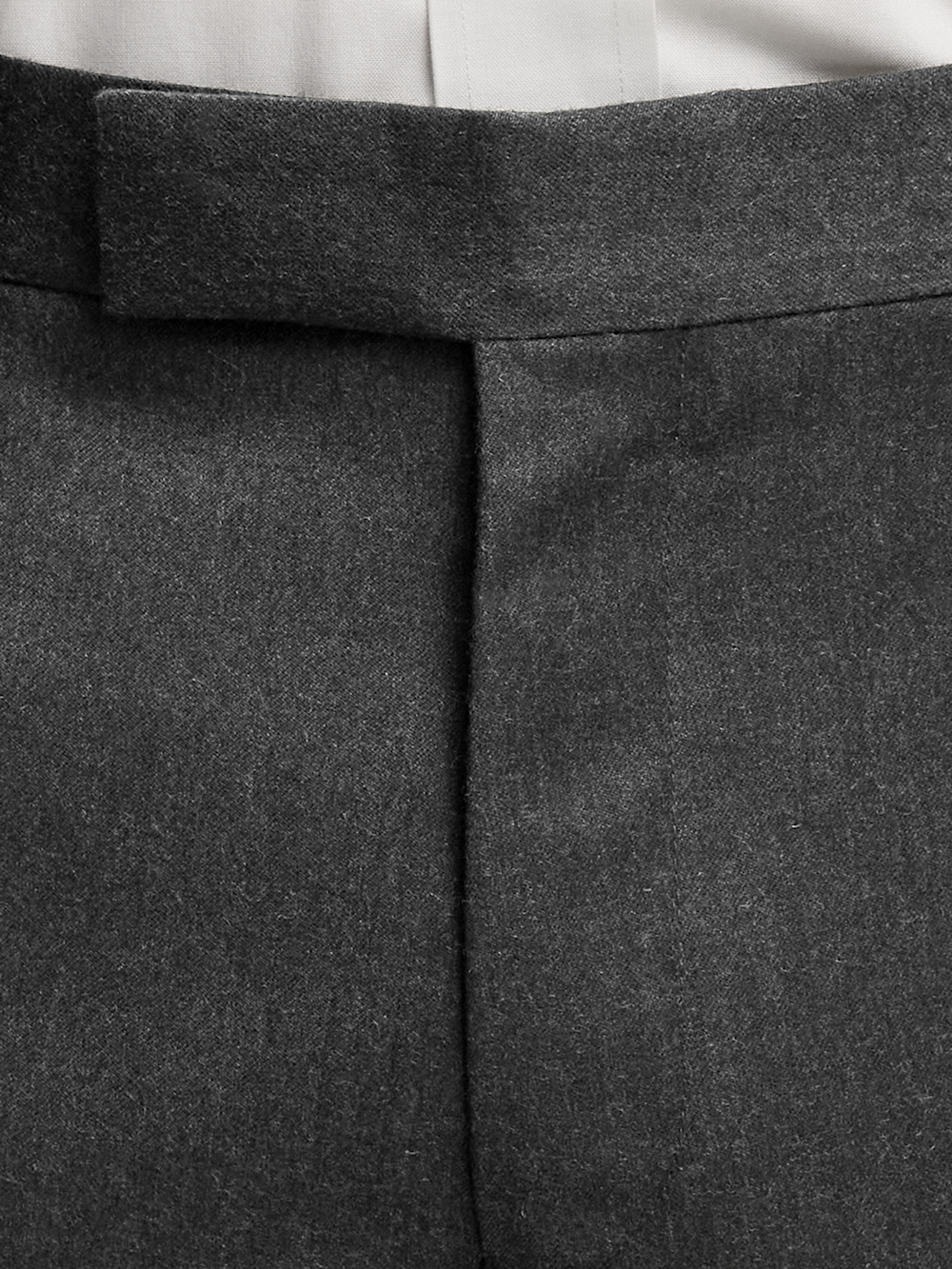 Alternate Image of Wool Flannel Solid Pants-4#model_flat front