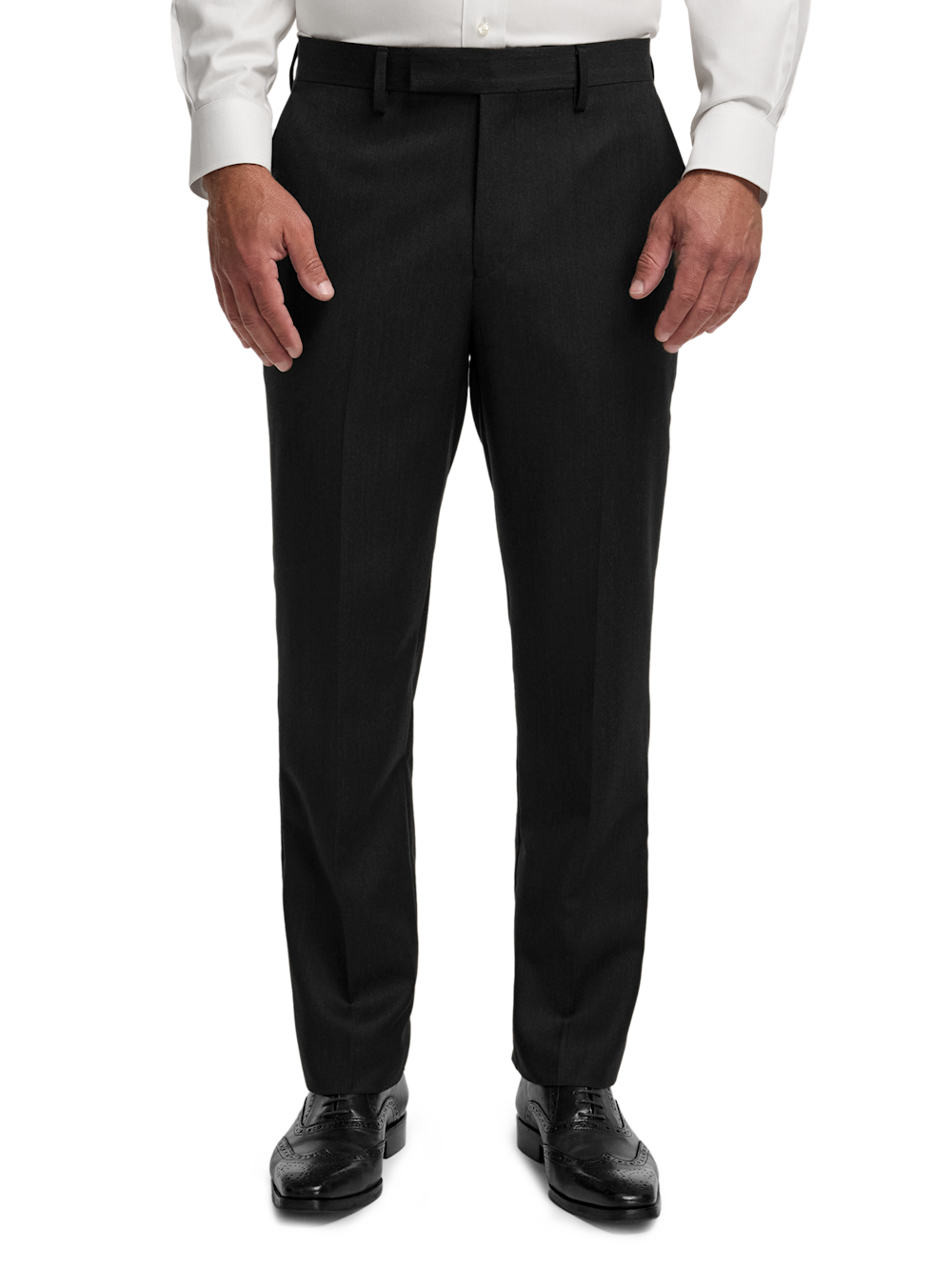 Alternate Image of Wool Flannel Solid Pants-1#model_flat front