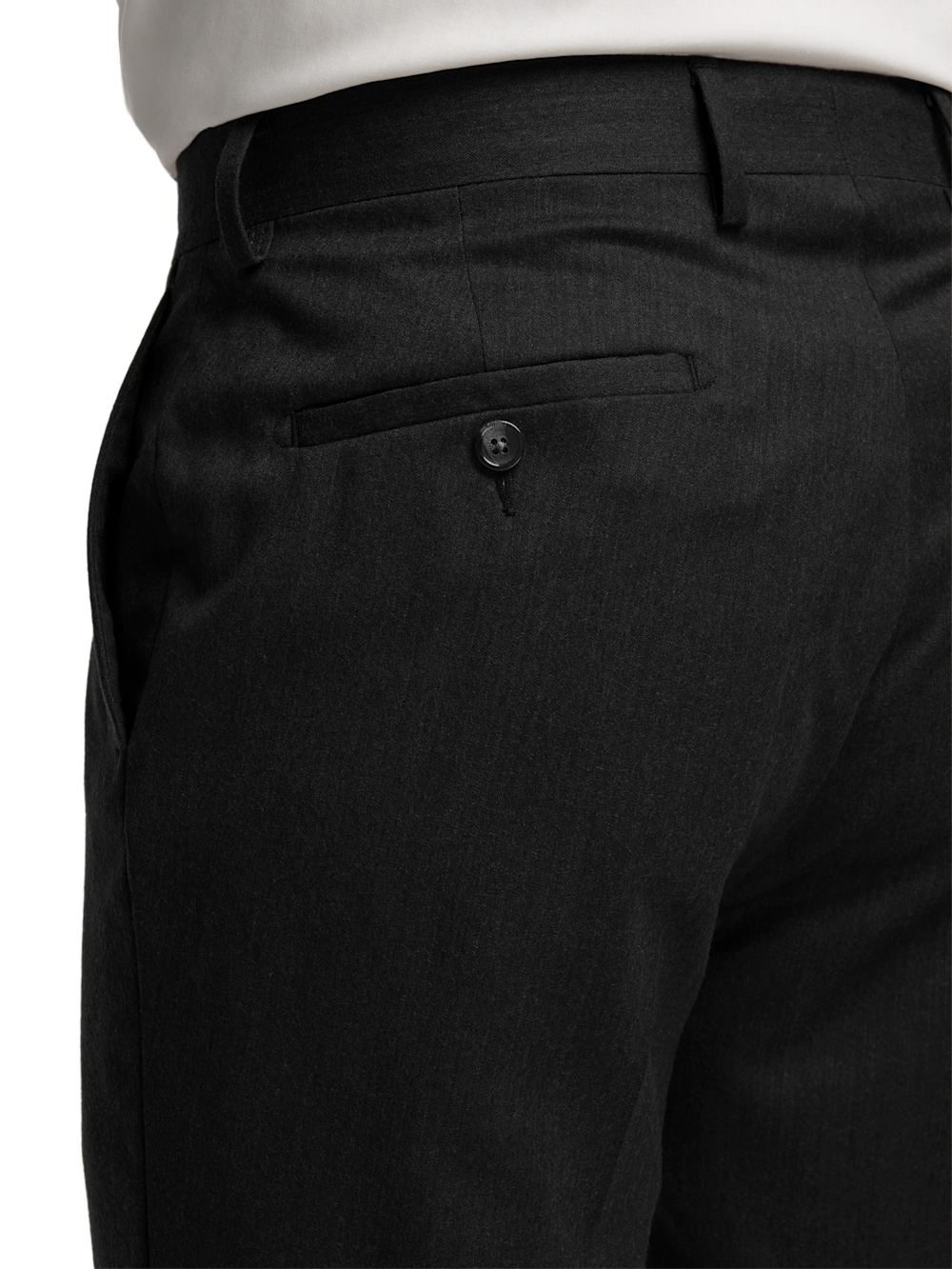 Alternate Image of Wool Flannel Solid Pants-3#model_flat front