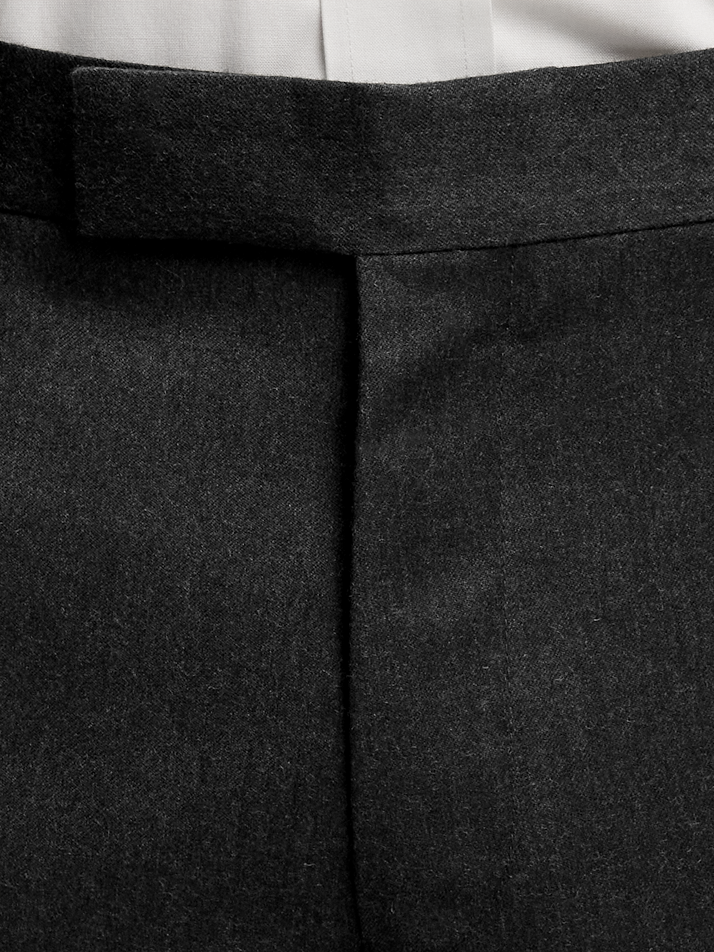 Alternate Image of Wool Flannel Solid Pants-4#model_flat front