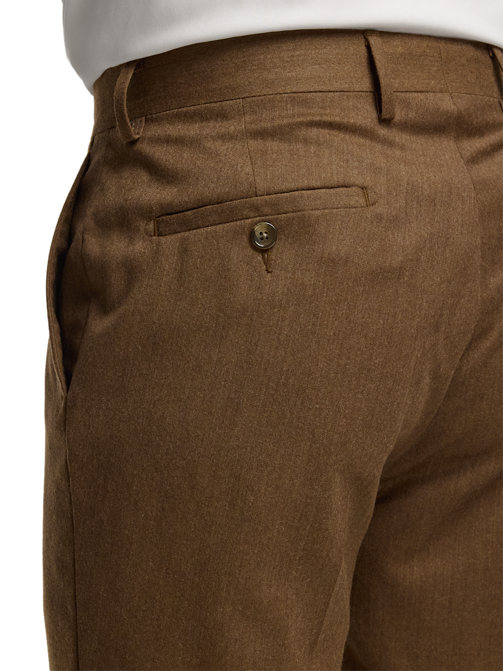 Alternate Image of Wool Flannel Solid Pants-3#model_flat front