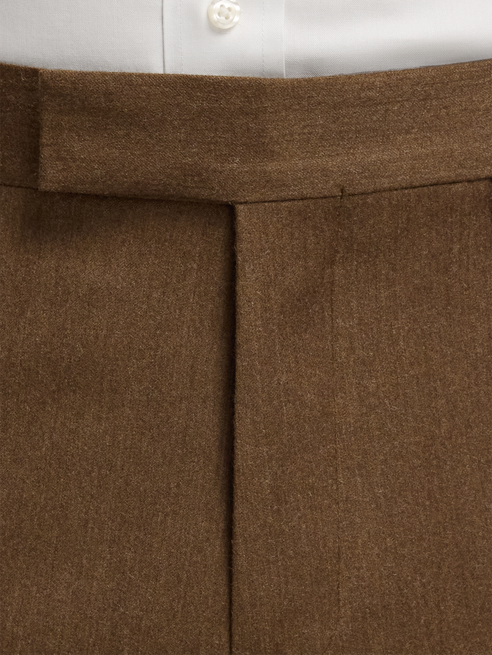 Alternate Image of Wool Flannel Solid Pants-4#model_flat front