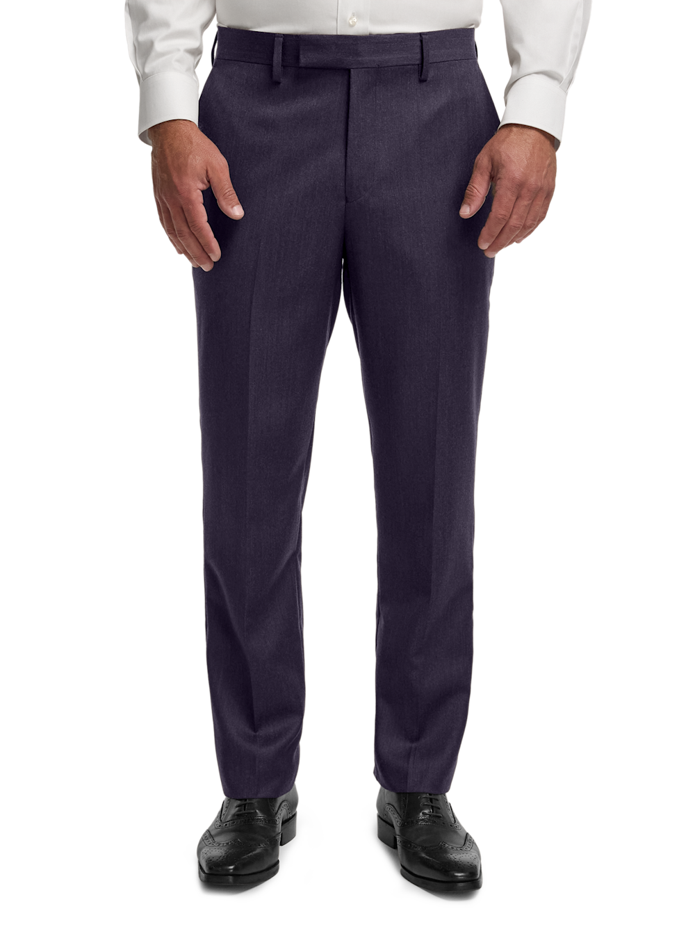 Alternate Image of Wool Flannel Solid Pants-1#model_flat front