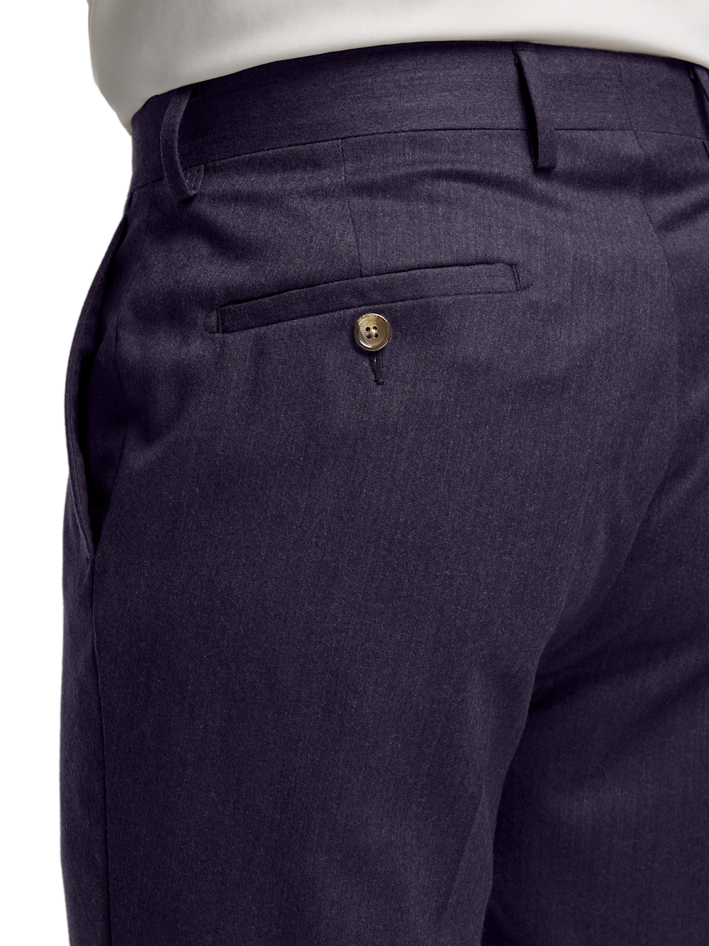 Alternate Image of Wool Flannel Solid Pants-5#model_flat front