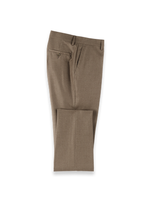 Wool Flannel Houndstooth Pants - Brown