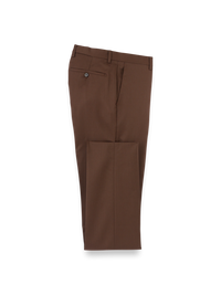 Wool Gabardine Pants - Brown