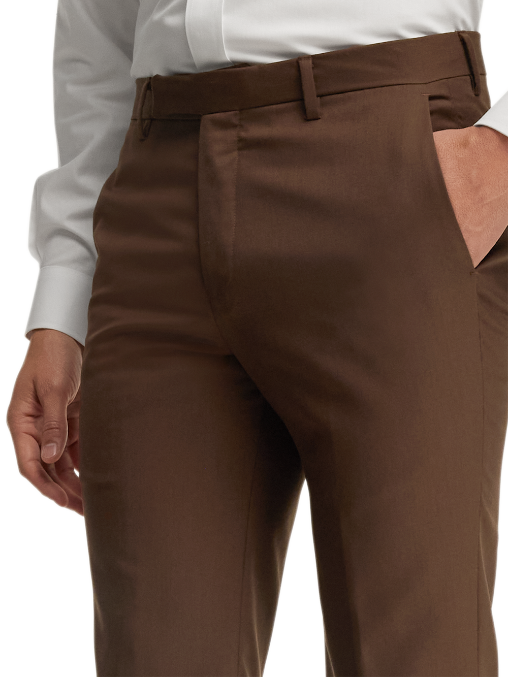 Alternate Image of Wool Gabardine Pants-4#model_flat front